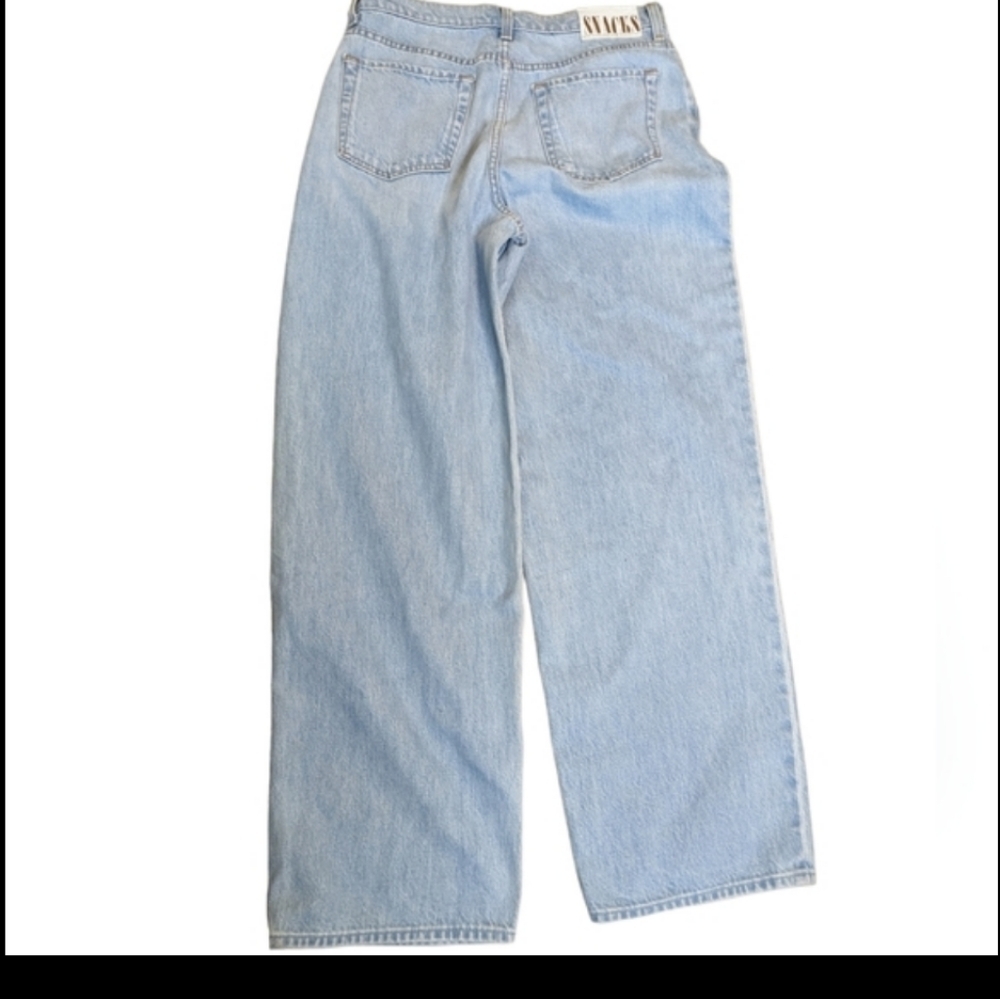 SNACKS/Mothers . Pleated Fun Dip Puddle in Just A Nibble Relaxed Fit...Size 32 - Picture 4 of 12